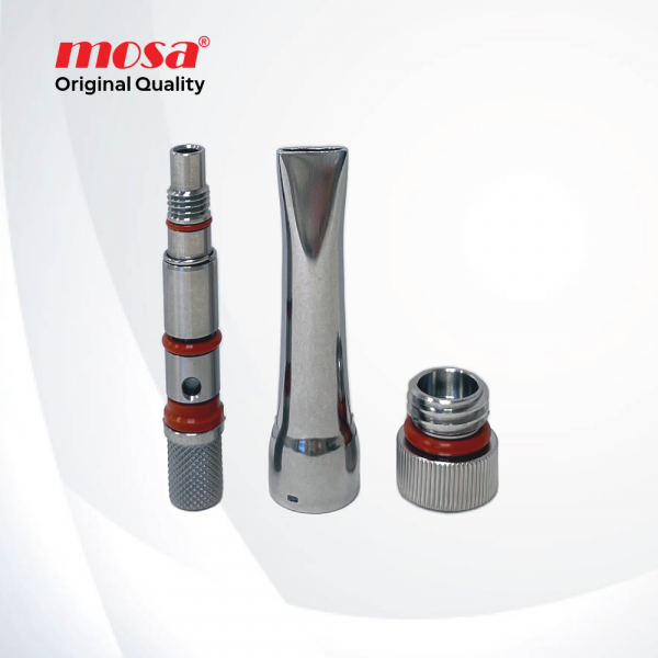 Набор из насадки-декоратора и переходников Flat Nozzle Set / Флэт Нозл Сэт, нерж. сталь, тм MOSA